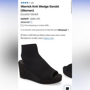 Eileen Fisher knit wedge sandal